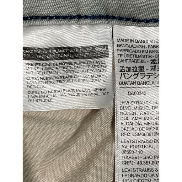 Levis XX Chino Standard Taper Pants Sage Green Mens 34W/32L 98% Cotton - Picture 14 of 14